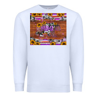 White mama bear sunflowers purple Premium Sweatshirt - Jasminsmagicworld