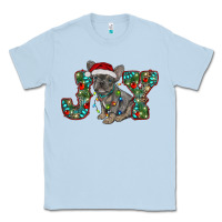 Dusty Blue french bulldog christmas joy Classic Tee - RanaPortraitStore