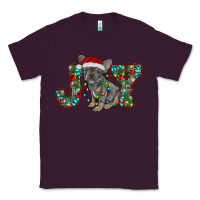 Plum french bulldog christmas joy Classic Tee - RanaPortraitStore