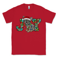 Red french bulldog christmas joy Classic Tee - RanaPortraitStore
