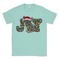 Seafoam french bulldog christmas joy Classic Tee - RanaPortraitStore