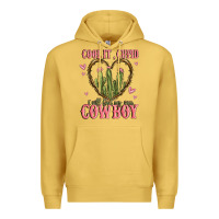 Antique Gold cool it cupid i will find my own cowboy Premium Hoodie - MaliasSmallBusiness