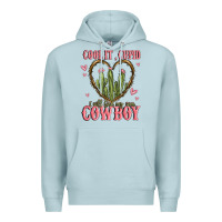 Blue Mist cool it cupid i will find my own cowboy Premium Hoodie - MaliasSmallBusiness