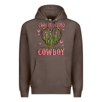 Coffee cool it cupid i will find my own cowboy Premium Hoodie - MaliasSmallBusiness