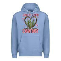 Colony Blue cool it cupid i will find my own cowboy Premium Hoodie - MaliasSmallBusiness
