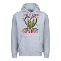 Heather Grey cool it cupid i will find my own cowboy Premium Hoodie - MaliasSmallBusiness
