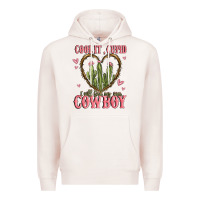 Pale Pink cool it cupid i will find my own cowboy Premium Hoodie - MaliasSmallBusiness