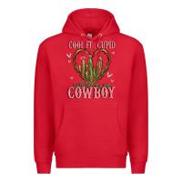 Red cool it cupid i will find my own cowboy Premium Hoodie - MaliasSmallBusiness