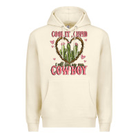 Sandshell cool it cupid i will find my own cowboy Premium Hoodie - MaliasSmallBusiness