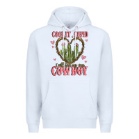 White cool it cupid i will find my own cowboy Premium Hoodie - MaliasSmallBusiness