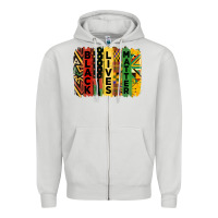 Dove Grey junetheenth black livesmatter brush stroke Zipper Hoodie - HRA Design Shop