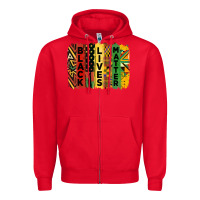 Red junetheenth black livesmatter brush stroke Zipper Hoodie - HRA Design Shop
