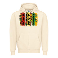 Sandshell junetheenth black livesmatter brush stroke Zipper Hoodie - HRA Design Shop