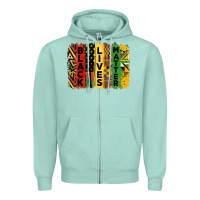 Seafoam junetheenth black livesmatter brush stroke Zipper Hoodie - HRA Design Shop