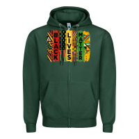 Sports Green junetheenth black livesmatter brush stroke Zipper Hoodie - HRA Design Shop