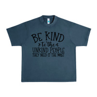 Midnight Navy be kind Urban Heavy Tee - Unal Design