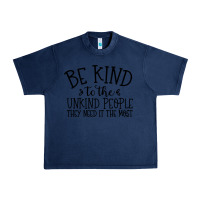 Navy be kind Urban Heavy Tee - Unal Design