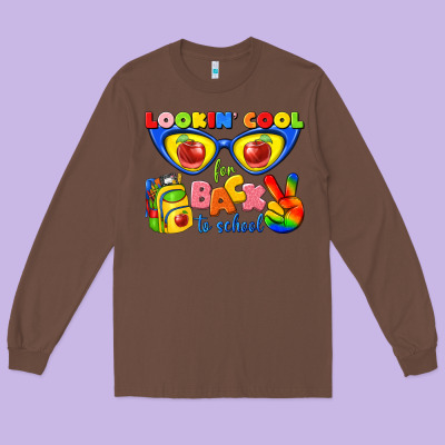 Looking Cool For Back To School Long Sleeve Tee Designed By Texasbilliewilder