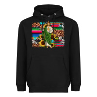Black san judas leopard cowhide sunflower background Heavyweight Hoodie - JahusDesignShop