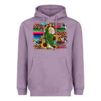 Lavender san judas leopard cowhide sunflower background Heavyweight Hoodie - JahusDesignShop
