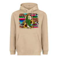 Mushroom san judas leopard cowhide sunflower background Heavyweight Hoodie - JahusDesignShop