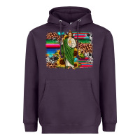 Plum san judas leopard cowhide sunflower background Heavyweight Hoodie - JahusDesignShop