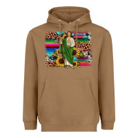 Toasted Coconut san judas leopard cowhide sunflower background Heavyweight Hoodie - JahusDesignShop