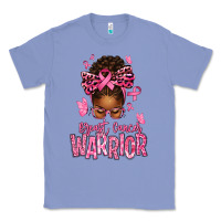 Colony Blue brest cancer warrior afro messy bun Classic Tee - texasbilliewilder