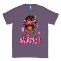 Lavender brest cancer warrior afro messy bun Classic Tee - texasbilliewilder