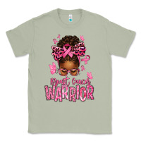 Matcha brest cancer warrior afro messy bun Classic Tee - texasbilliewilder