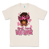 Natural brest cancer warrior afro messy bun Classic Tee - texasbilliewilder