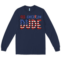 Navy all american dude Long Sleeve Tee - Zillion Design Studio