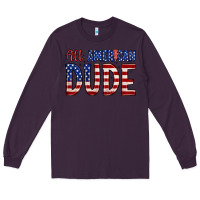 Plum all american dude Long Sleeve Tee - Zillion Design Studio