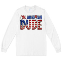 White all american dude Long Sleeve Tee - Zillion Design Studio