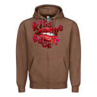 Chestnut kiss me back Zipper Hoodie - FaDigitalArtStudio