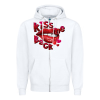 White kiss me back Zipper Hoodie - FaDigitalArtStudio
