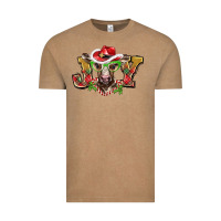 Vintage Coffee christmas joy baby cow Vintage Tee - BarkalooDesign