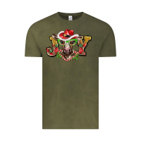 Vintage Olive christmas joy baby cow Vintage Tee - BarkalooDesign
