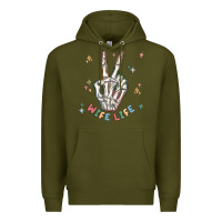 Army Green wife life Premium Hoodie - MaliasSmallBusiness