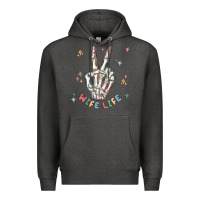 Charcoal Heather wife life Premium Hoodie - MaliasSmallBusiness