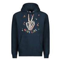 Navy wife life Premium Hoodie - MaliasSmallBusiness