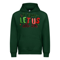 Forest Green o come let us adore him christmas Urban Hoodie - MaliasSmallBusiness