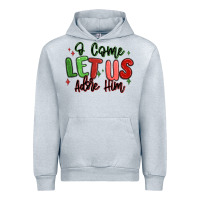 Heather Grey o come let us adore him christmas Urban Hoodie - MaliasSmallBusiness