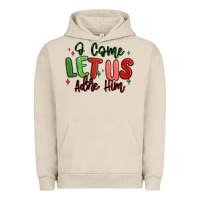 Pigment French Oak o come let us adore him christmas Urban Hoodie - MaliasSmallBusiness