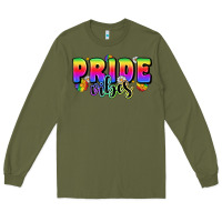 Army Green pride vibes Long Sleeve Tee - Zillion Design Studio