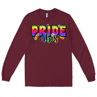 Burgundy pride vibes Long Sleeve Tee - Zillion Design Studio
