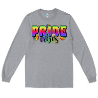 Heather Grey pride vibes Long Sleeve Tee - Zillion Design Studio