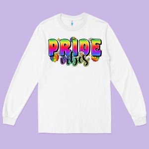 Pride Vibes Long Sleeve Tee Designed By Zillion Design Studio