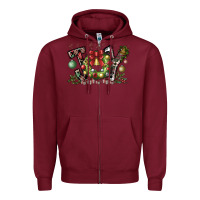 Burgundy Joy Zipper Hoodie - CowhideDigitalArt