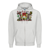 Dove Grey Joy Zipper Hoodie - CowhideDigitalArt